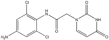 N-(4-amino-2,6-dichlorophenyl)-2-(2,4-dioxo-1,2,3,4-tetrahydropyrimidin-1-yl)acetamide Struktur