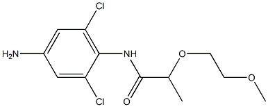 N-(4-amino-2,6-dichlorophenyl)-2-(2-methoxyethoxy)propanamide Struktur