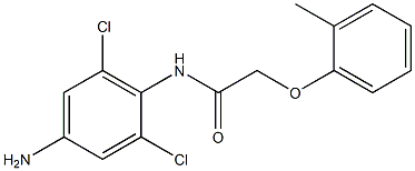 N-(4-amino-2,6-dichlorophenyl)-2-(2-methylphenoxy)acetamide Struktur