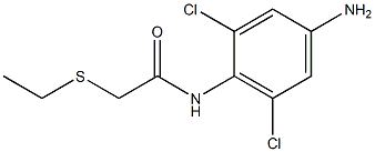 N-(4-amino-2,6-dichlorophenyl)-2-(ethylsulfanyl)acetamide Struktur