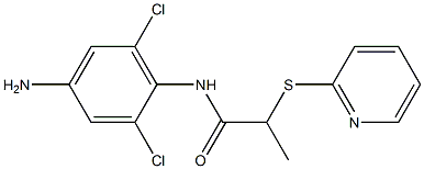 N-(4-amino-2,6-dichlorophenyl)-2-(pyridin-2-ylsulfanyl)propanamide Struktur