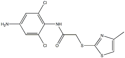 N-(4-amino-2,6-dichlorophenyl)-2-[(4-methyl-1,3-thiazol-2-yl)sulfanyl]acetamide Struktur