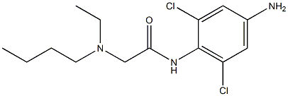 N-(4-amino-2,6-dichlorophenyl)-2-[butyl(ethyl)amino]acetamide Struktur