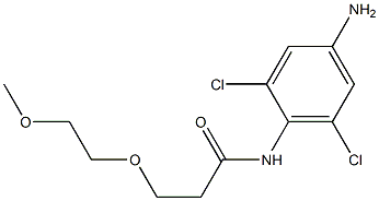 N-(4-amino-2,6-dichlorophenyl)-3-(2-methoxyethoxy)propanamide Struktur