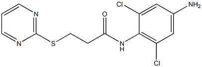 N-(4-amino-2,6-dichlorophenyl)-3-(pyrimidin-2-ylsulfanyl)propanamide Struktur