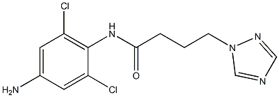 N-(4-amino-2,6-dichlorophenyl)-4-(1H-1,2,4-triazol-1-yl)butanamide Struktur