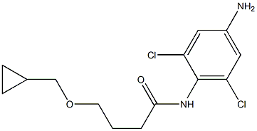 N-(4-amino-2,6-dichlorophenyl)-4-(cyclopropylmethoxy)butanamide Struktur