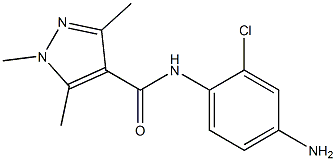 N-(4-amino-2-chlorophenyl)-1,3,5-trimethyl-1H-pyrazole-4-carboxamide Struktur