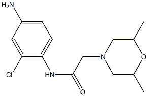 N-(4-amino-2-chlorophenyl)-2-(2,6-dimethylmorpholin-4-yl)acetamide Struktur