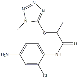 N-(4-amino-2-chlorophenyl)-2-[(1-methyl-1H-1,2,3,4-tetrazol-5-yl)sulfanyl]propanamide Struktur