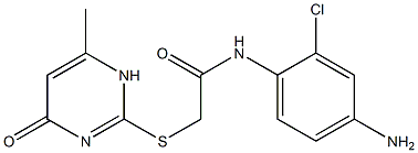 N-(4-amino-2-chlorophenyl)-2-[(6-methyl-4-oxo-1,4-dihydropyrimidin-2-yl)sulfanyl]acetamide Struktur