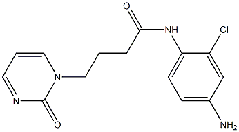 N-(4-amino-2-chlorophenyl)-4-(2-oxo-1,2-dihydropyrimidin-1-yl)butanamide Struktur