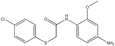 N-(4-amino-2-methoxyphenyl)-2-[(4-chlorophenyl)sulfanyl]acetamide Struktur