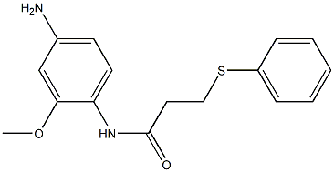 N-(4-amino-2-methoxyphenyl)-3-(phenylsulfanyl)propanamide Struktur