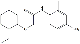 N-(4-amino-2-methylphenyl)-2-[(2-ethylcyclohexyl)oxy]acetamide Struktur