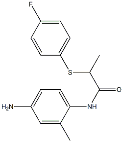 N-(4-amino-2-methylphenyl)-2-[(4-fluorophenyl)sulfanyl]propanamide Struktur