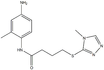 N-(4-amino-2-methylphenyl)-4-[(4-methyl-4H-1,2,4-triazol-3-yl)sulfanyl]butanamide Struktur