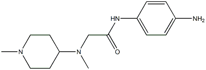 N-(4-aminophenyl)-2-[methyl(1-methylpiperidin-4-yl)amino]acetamide Struktur