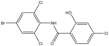 N-(4-bromo-2,6-dichlorophenyl)-4-chloro-2-hydroxybenzamide Struktur