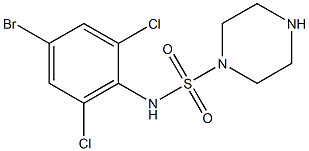 N-(4-bromo-2,6-dichlorophenyl)piperazine-1-sulfonamide Struktur