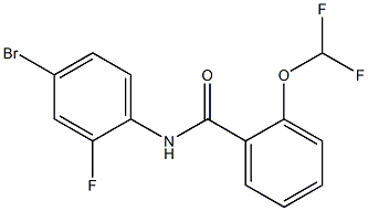 N-(4-bromo-2-fluorophenyl)-2-(difluoromethoxy)benzamide Struktur