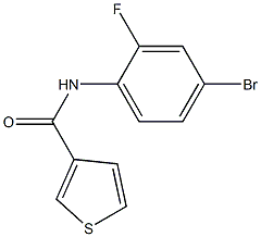 N-(4-bromo-2-fluorophenyl)thiophene-3-carboxamide Struktur