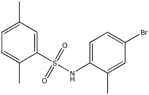 N-(4-bromo-2-methylphenyl)-2,5-dimethylbenzene-1-sulfonamide Struktur