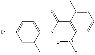 N-(4-bromo-2-methylphenyl)-2-methyl-6-nitrobenzamide Struktur