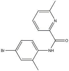 N-(4-bromo-2-methylphenyl)-6-methylpyridine-2-carboxamide Struktur