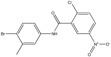 N-(4-bromo-3-methylphenyl)-2-chloro-5-nitrobenzamide Struktur