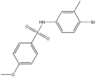 N-(4-bromo-3-methylphenyl)-4-methoxybenzene-1-sulfonamide Struktur