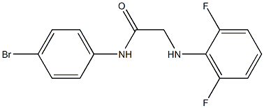 N-(4-bromophenyl)-2-[(2,6-difluorophenyl)amino]acetamide Struktur