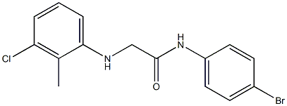 N-(4-bromophenyl)-2-[(3-chloro-2-methylphenyl)amino]acetamide Struktur