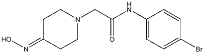 N-(4-bromophenyl)-2-[4-(hydroxyimino)piperidin-1-yl]acetamide Struktur