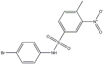 N-(4-bromophenyl)-4-methyl-3-nitrobenzene-1-sulfonamide Struktur