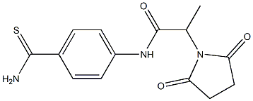 N-(4-carbamothioylphenyl)-2-(2,5-dioxopyrrolidin-1-yl)propanamide Struktur