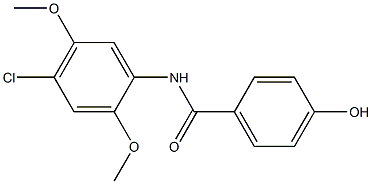 N-(4-chloro-2,5-dimethoxyphenyl)-4-hydroxybenzamide Struktur