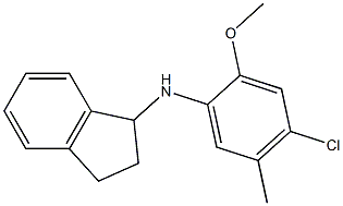 N-(4-chloro-2-methoxy-5-methylphenyl)-2,3-dihydro-1H-inden-1-amine Struktur