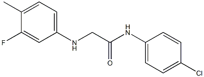 N-(4-chlorophenyl)-2-[(3-fluoro-4-methylphenyl)amino]acetamide Struktur