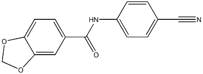 N-(4-cyanophenyl)-1,3-benzodioxole-5-carboxamide Struktur