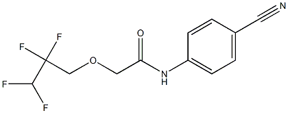 N-(4-cyanophenyl)-2-(2,2,3,3-tetrafluoropropoxy)acetamide Struktur