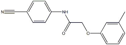 N-(4-cyanophenyl)-2-(3-methylphenoxy)acetamide Struktur