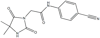 N-(4-cyanophenyl)-2-(4,4-dimethyl-2,5-dioxoimidazolidin-1-yl)acetamide Struktur