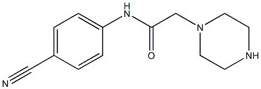 N-(4-cyanophenyl)-2-(piperazin-1-yl)acetamide Struktur