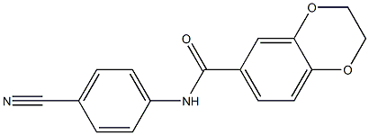 N-(4-cyanophenyl)-2,3-dihydro-1,4-benzodioxine-6-carboxamide Struktur