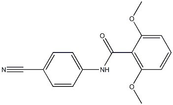 N-(4-cyanophenyl)-2,6-dimethoxybenzamide Struktur