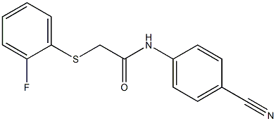 N-(4-cyanophenyl)-2-[(2-fluorophenyl)sulfanyl]acetamide Struktur