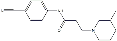 N-(4-cyanophenyl)-3-(3-methylpiperidin-1-yl)propanamide Struktur