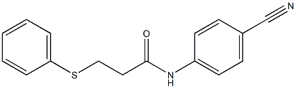 N-(4-cyanophenyl)-3-(phenylsulfanyl)propanamide Struktur