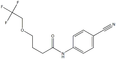 N-(4-cyanophenyl)-4-(2,2,2-trifluoroethoxy)butanamide Struktur